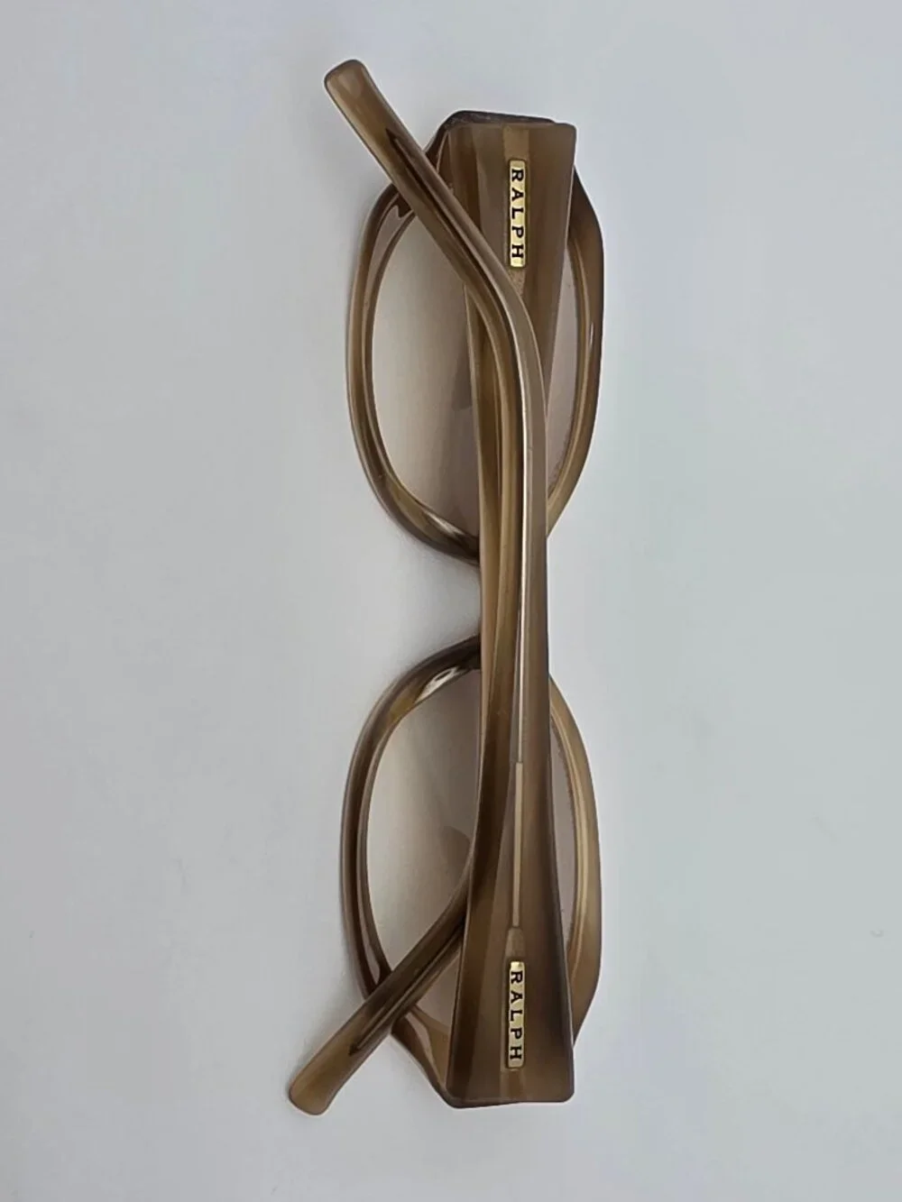 Ralph Lauren 7511 Brown Stripe Frame Light Brown Gradient Lens Sunglasses w Case